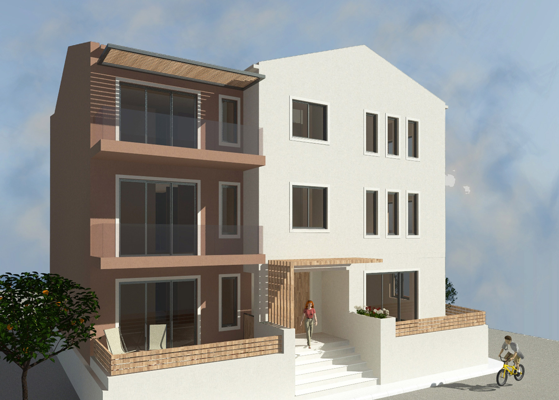 THREE STOREY BUILDING WITH SIX APARTMENTS INCLUDING BASEMENT