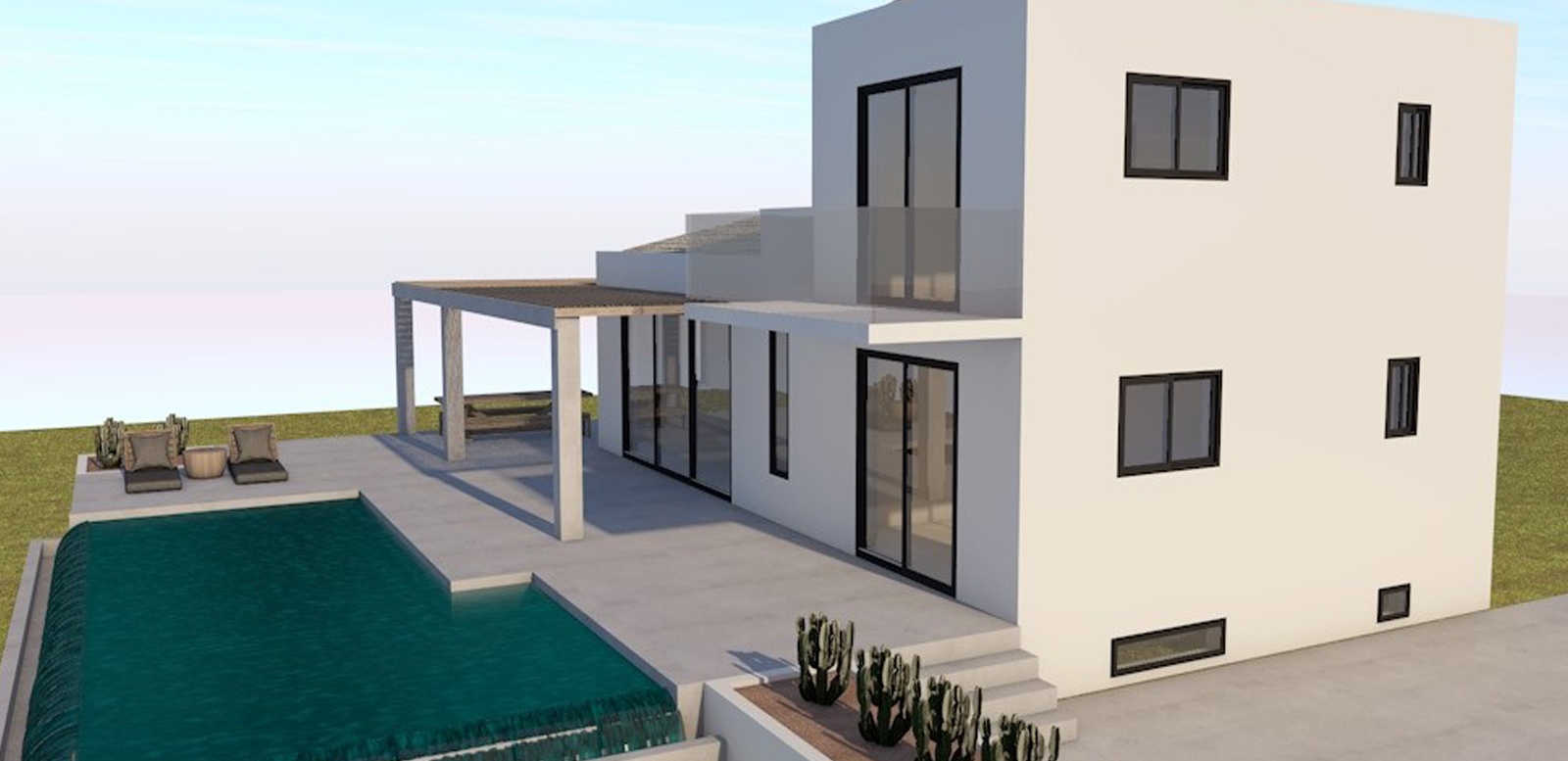 COMPLEX OF THREE LUXURY VILLAS IN MINIES