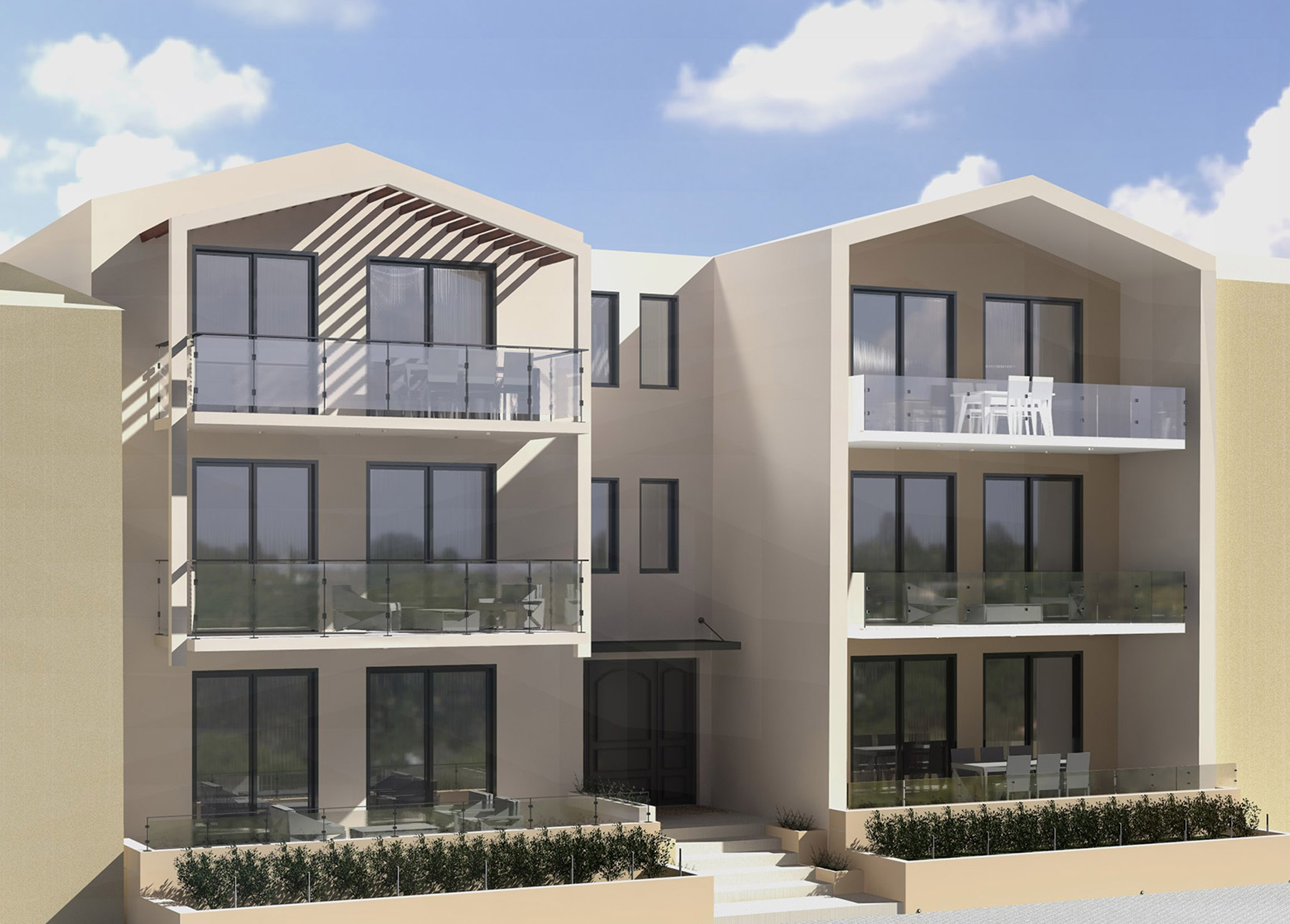 Three storey building in Argostoli